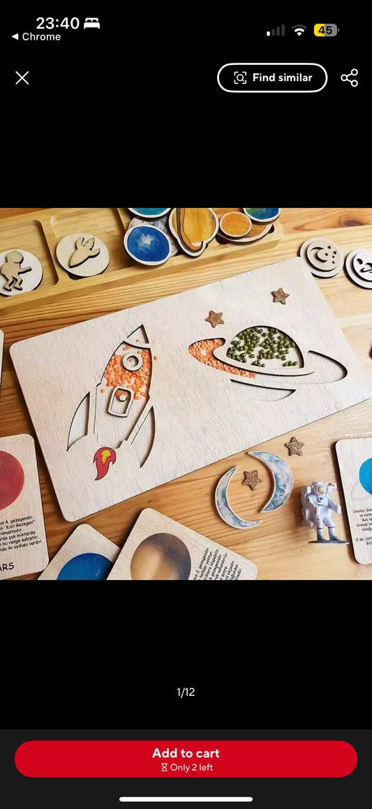 Bandejita sensorial Espacio