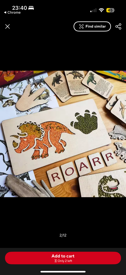 Bandejita sensorial Triceratops