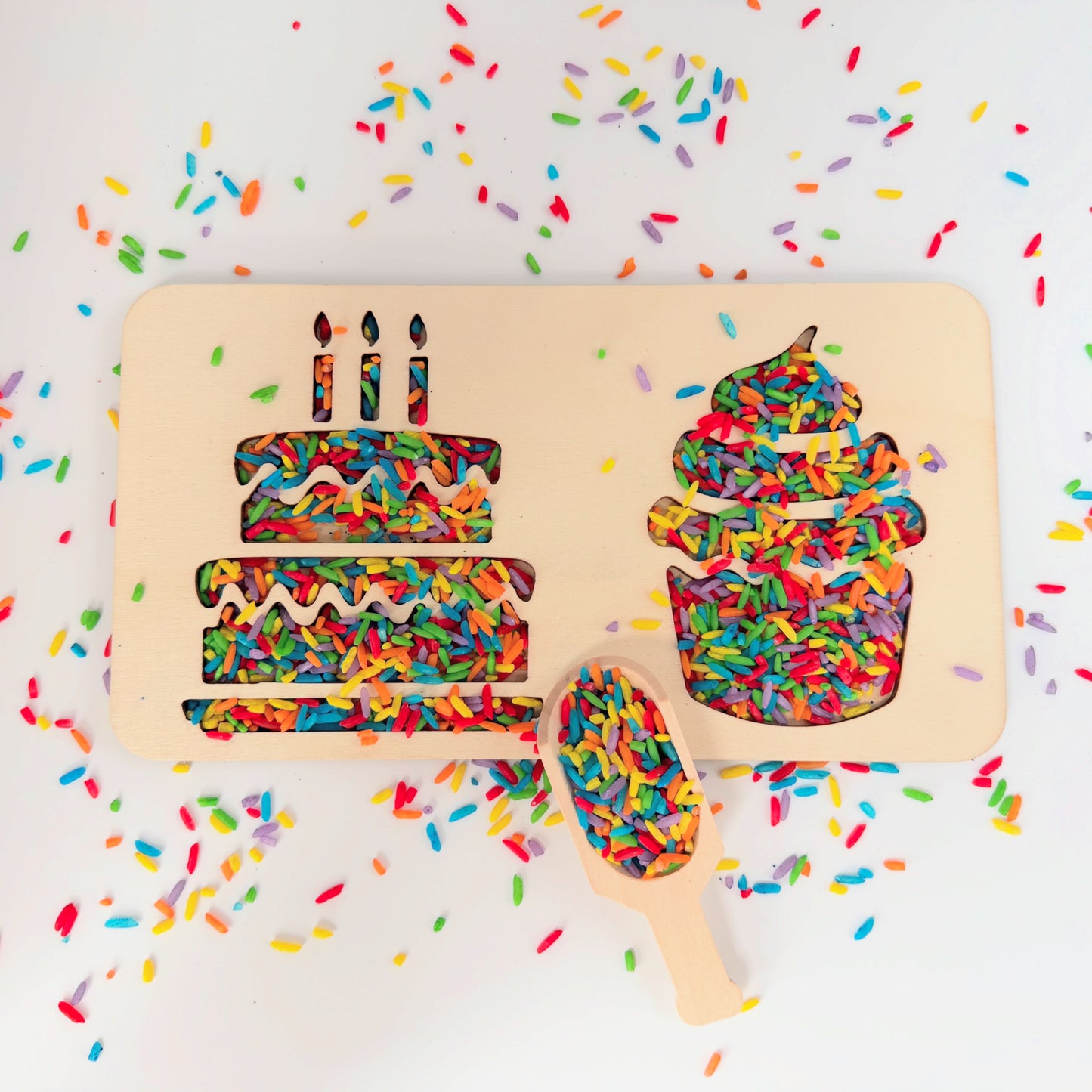 Bandejita sensorial Cumpleaños