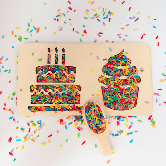 Bandejita sensorial Cumpleaños