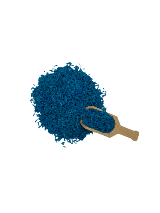 Arroz sensorial azul oscuro