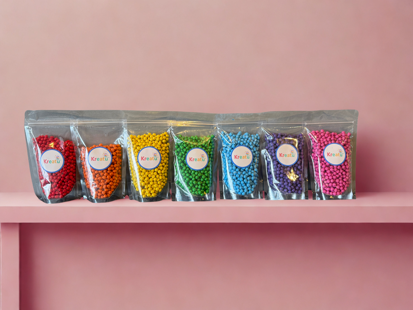 Set Sensorial Arcoíris – 7 bolsas de garbanzos de colores